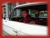 Elvis with Cadillac on Tour